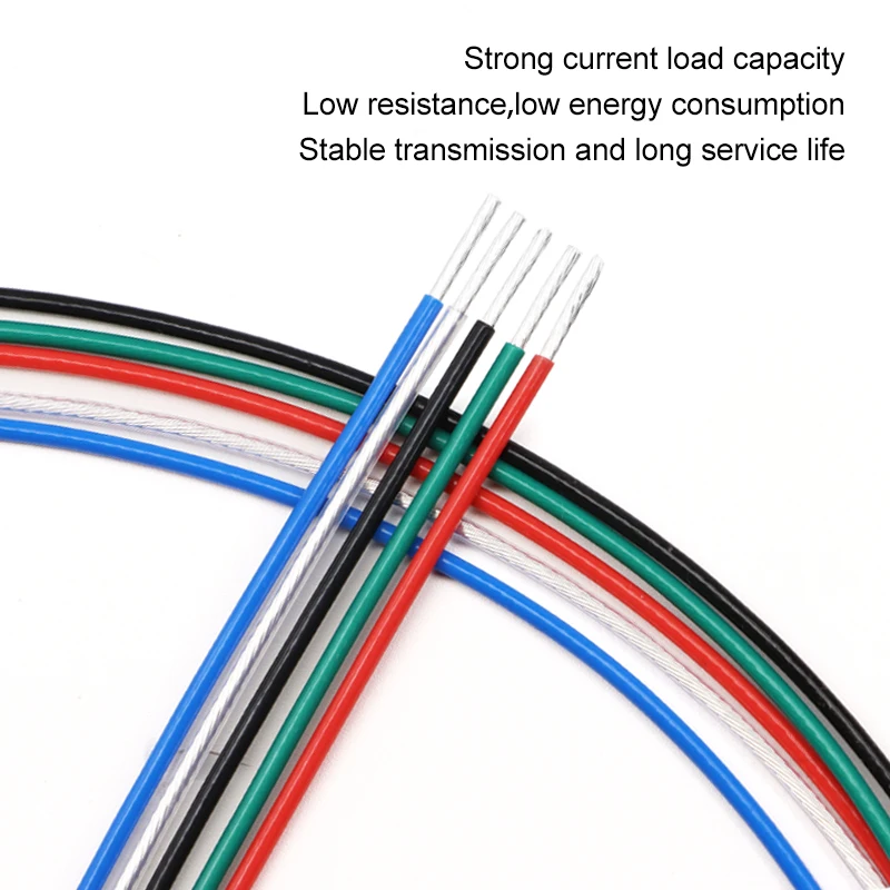 1/5 متر PTFE الفضة مطلي المعلبة الأسلاك النحاسية Sq0.06 ~ 10 مللي متر FEP معزول عالية النقاء OFC HiFi مكبر صوت أحادي الصوت سماعة كابل