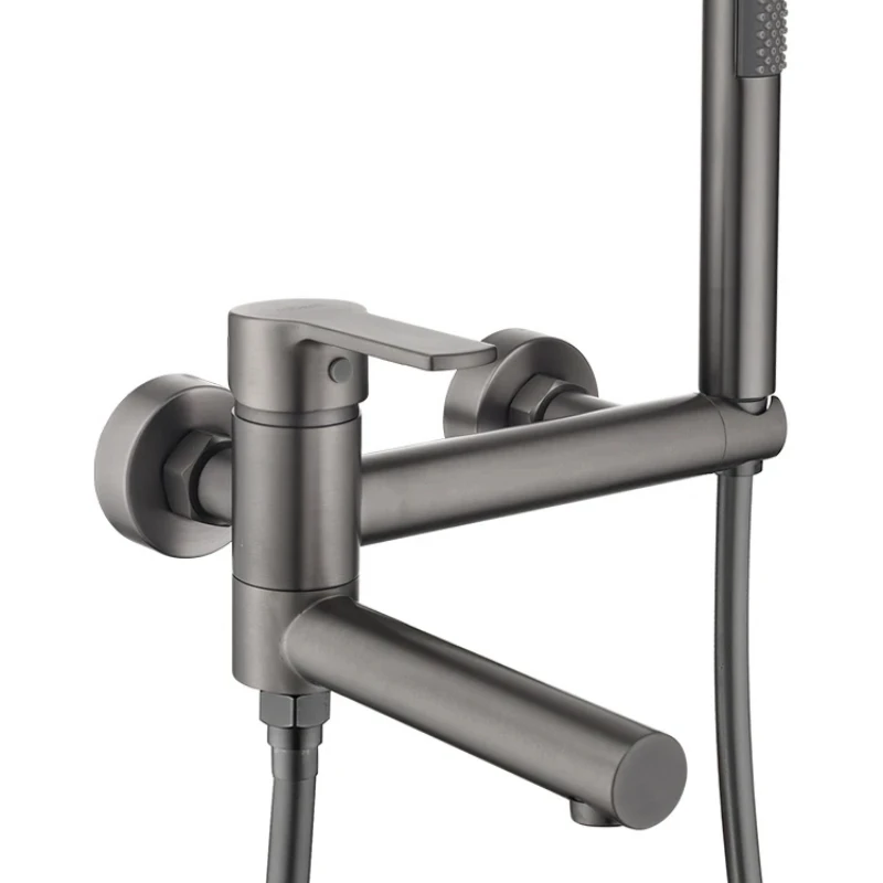 Rubinetto per vasca da bagno a parete Miscelatore acqua calda e fredda con soffione a pioggia per bagni Doccia a pioggia