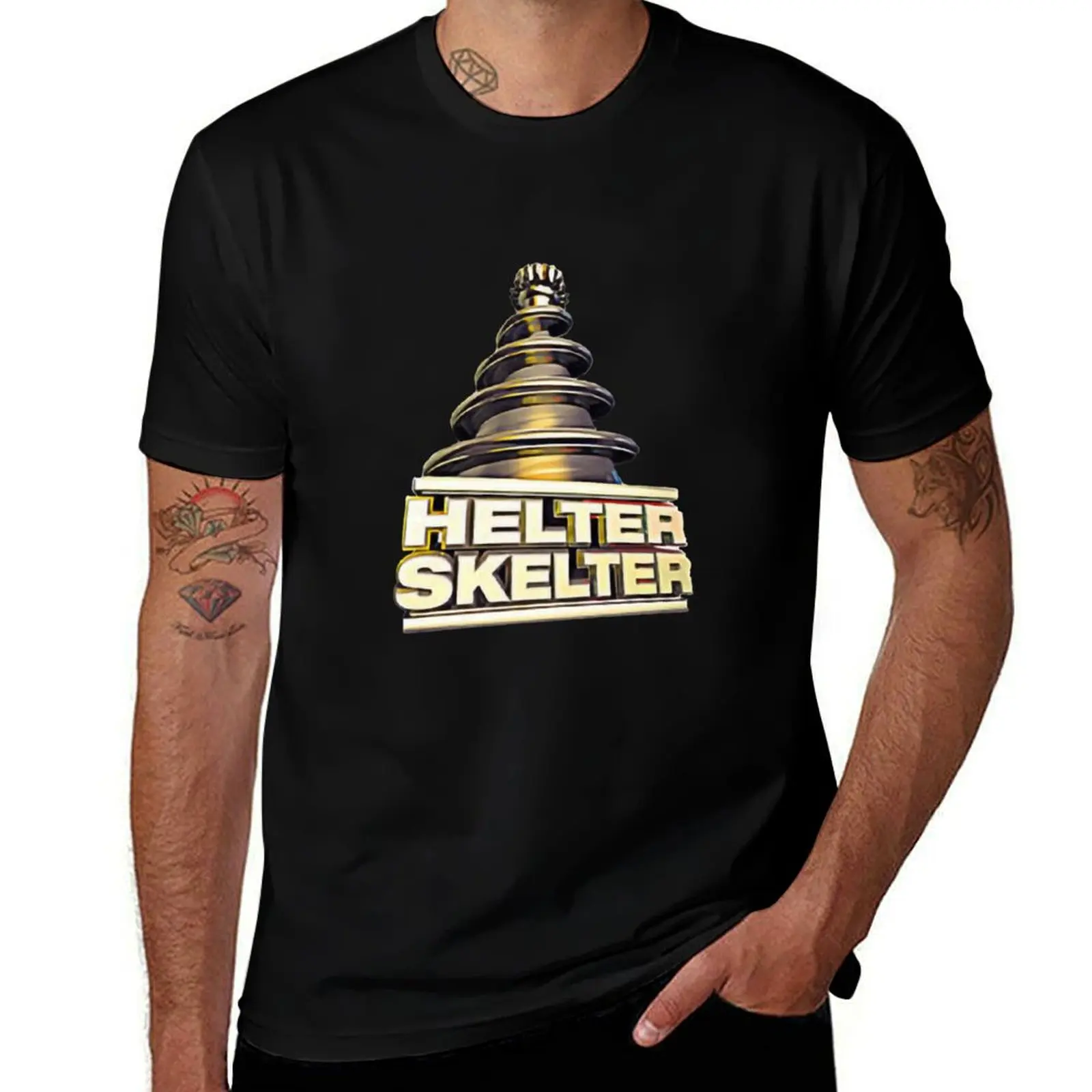 Helter Skelter Old Skool Raver Hardcore Techno DnB Masks T-Shirt t shirts for man cotton soft T-Shirt