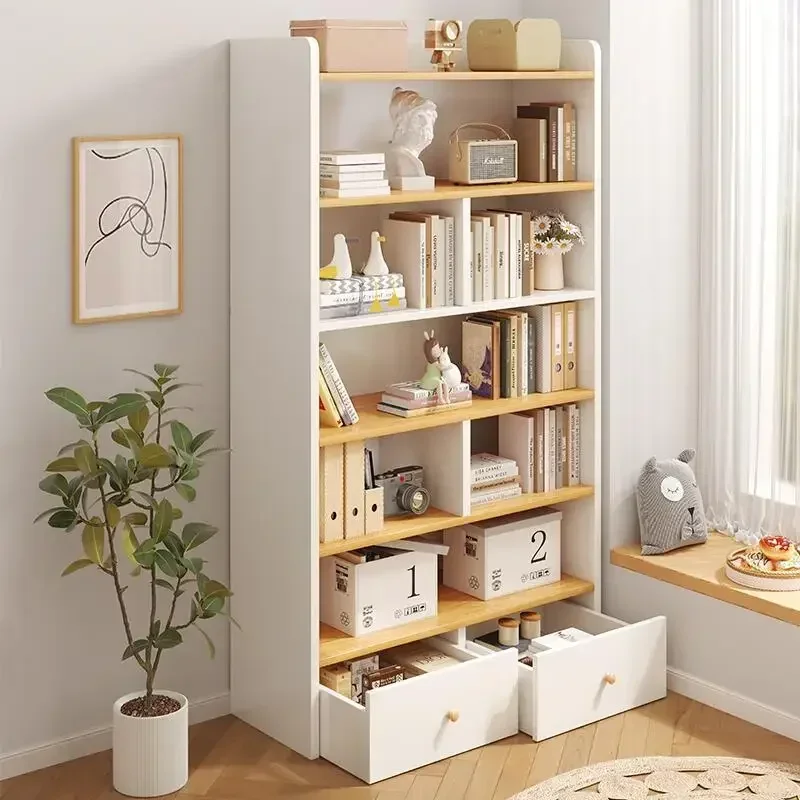 

Bookshelf Floor Bookcase Shelf Simple Living Room Storage Cabinet
