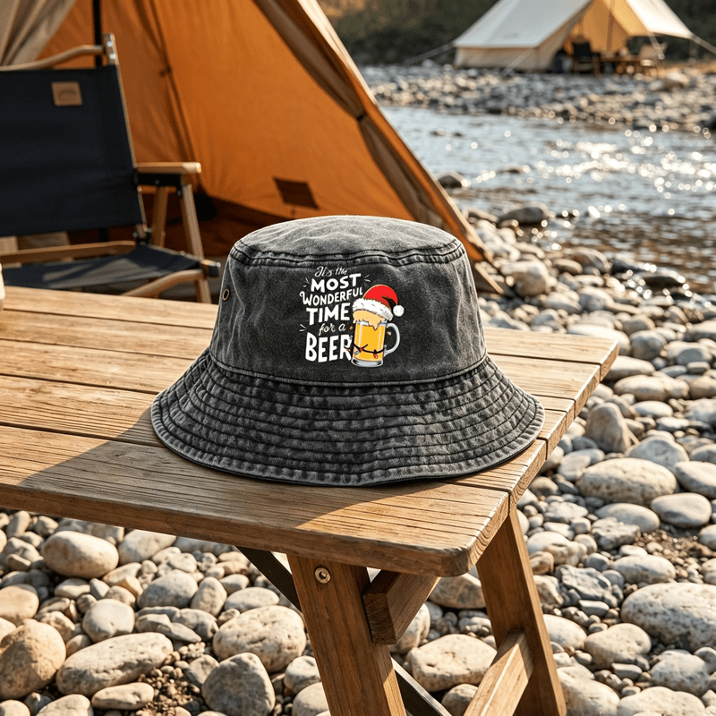  1pc Retro Easy Washed Fisherman Hat, Pattern Print, Vintage Style, Lightweight All-Match Bucket Hat X Fishing Hat X Dad Hat, Uni 