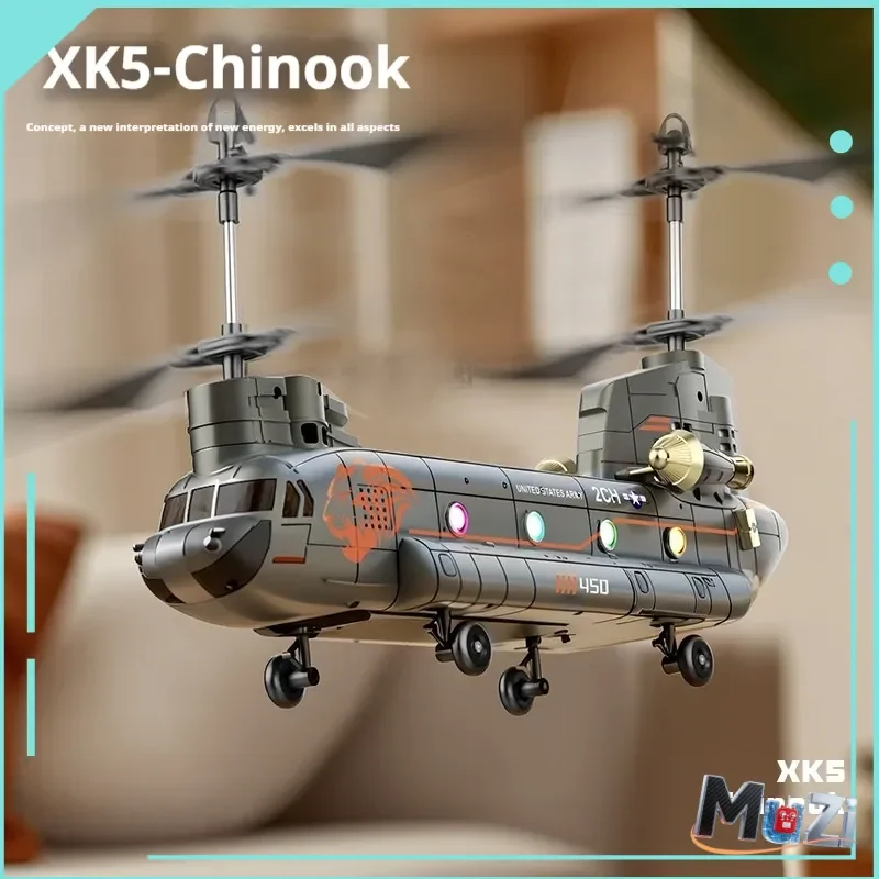 New Double Propeller Fixed Height Chinook Transport Aircraft Simulation Remote Controlled Helicopter Model Boy's Toy