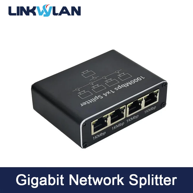 

Linkwylan 100 Мбит/с 1000 Мбит/с RJ45 Ethernet-сплиттер Адаптер сетевого кабеля 1-до-2, 1-до-3, 1--4 Сетевой разветвитель Поддержка PoE