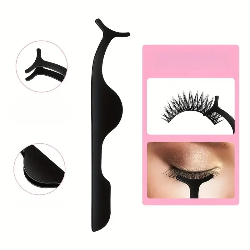 Ferramentas de maquiagem 1 pc pinça de cílios postiços aplicador de cílios falsos modelador auxiliar cílios de vison ferramentas de pinça profissional
