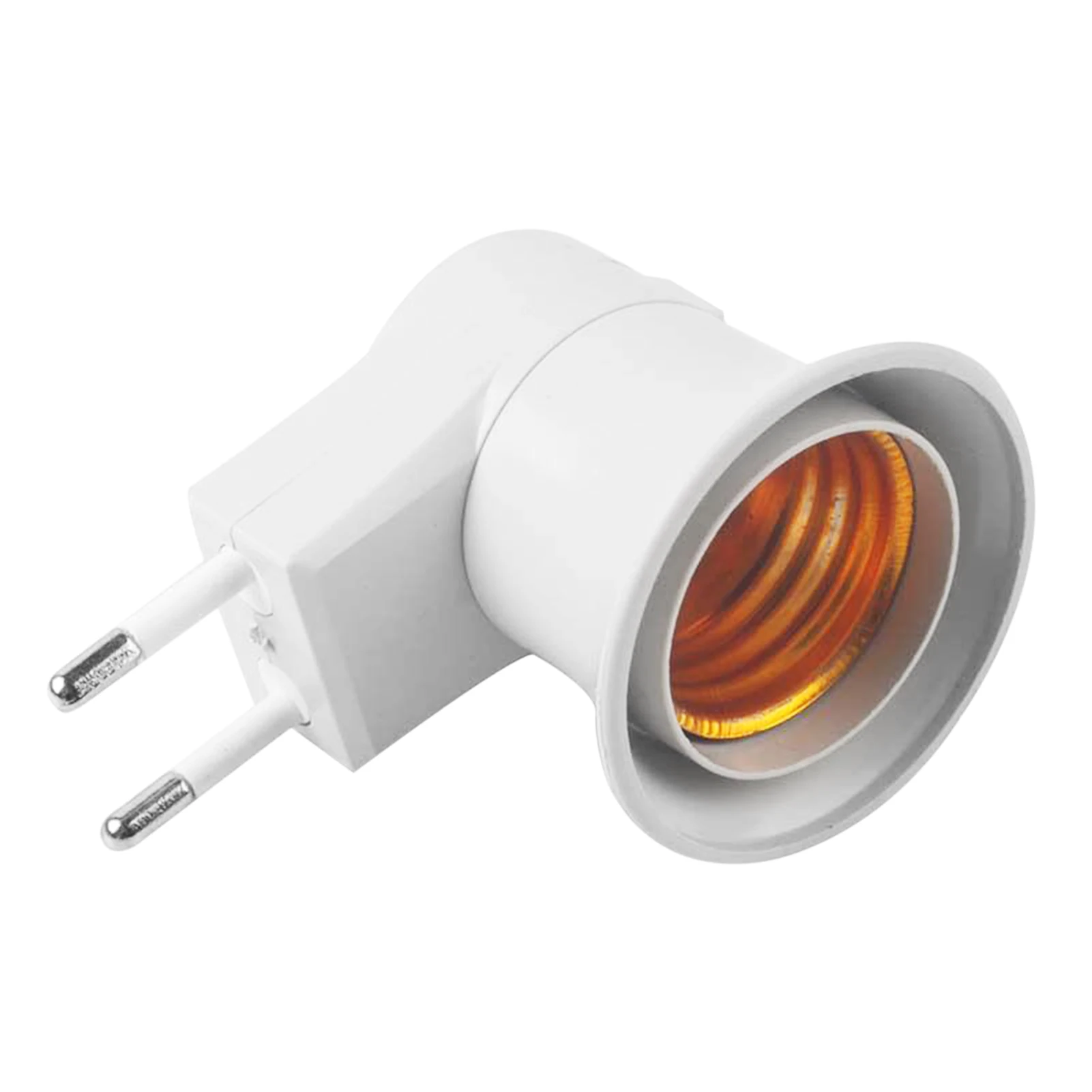 2Pcs EU Plug To E27 Light Bulbs Adapter Converter LEDs Light Bulb Converter Portable Bulb Socket Holder Light Bulb Accessories