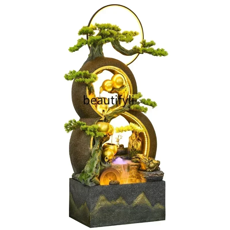 xz1zzGourd flowing water ornament circulating water living room decoration floor water landscape officeK182