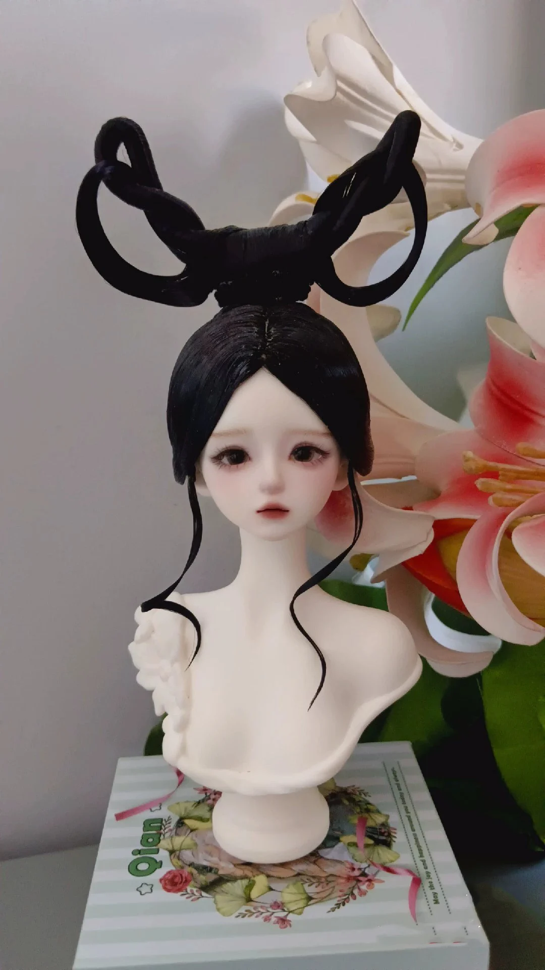 1/4 1/3 Skala BJD Doll Wigs Ancient Costume Chinese Hanfu Vintage Hair Fairy Wig For MSD SD13 Big Girl SSDF Akcesoria A1805