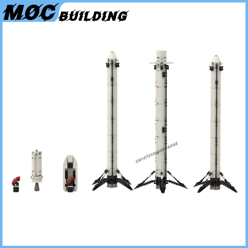 우주 시리즈 팔콘 헤비 헤비 리프트 발사 차량 모델 MOC 빌딩 블록 크리 에이 티브 로켓 장난감 DIY 조립 벽돌 크리스마스 선물