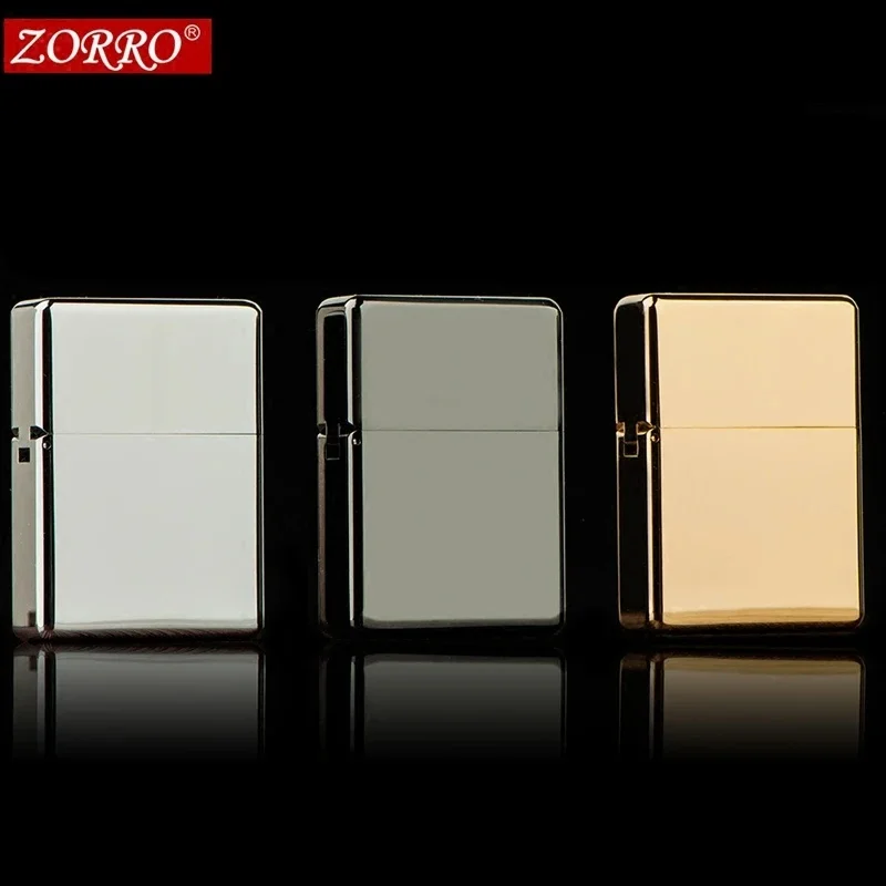ZORRO 912  Heavy Duty Armor Brass/Titanium Windproof Kerosene Lighter; 3/5 Hinged Metal Gasoline Lighter Men's Gift 150G - Image 5