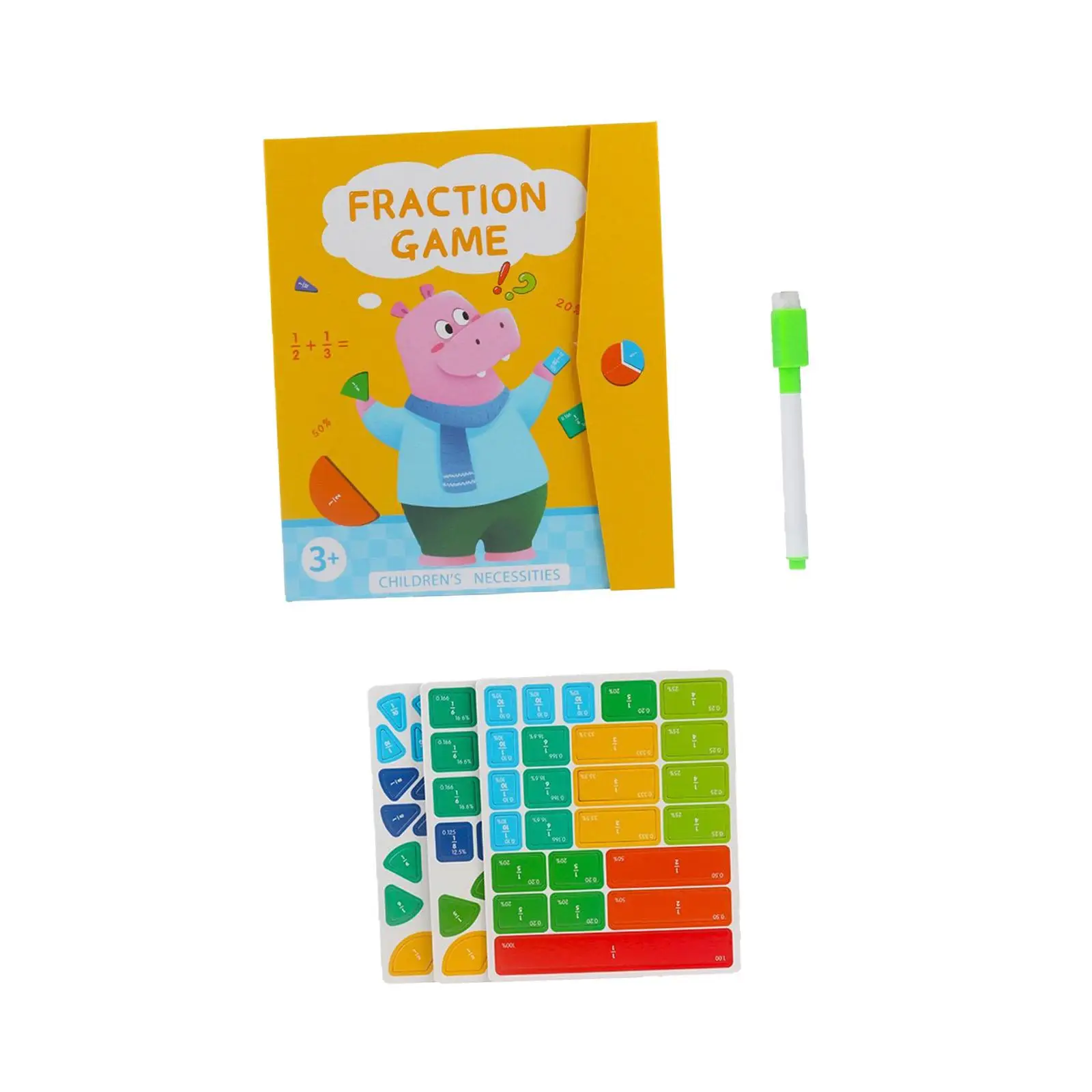 Magnetic Fraction Tiles Fraction Learning Math Toys for Coordination Sensory