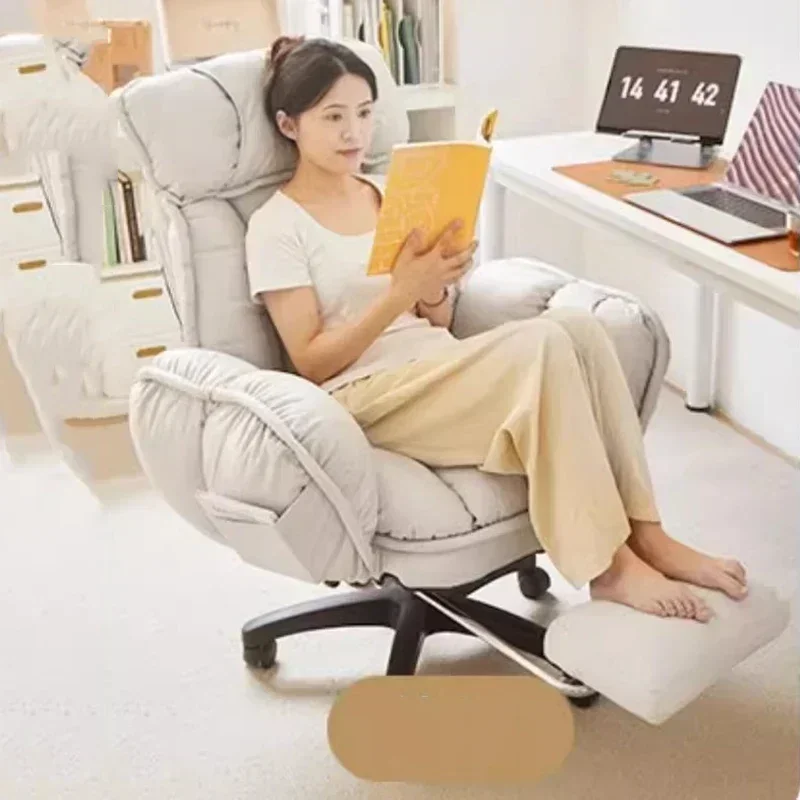 Footrest Wheels Office Chair Kids Velvet Reading Cheap Backrest Student Relaxing Office Chair Throne Muebles Home Furniture view 3