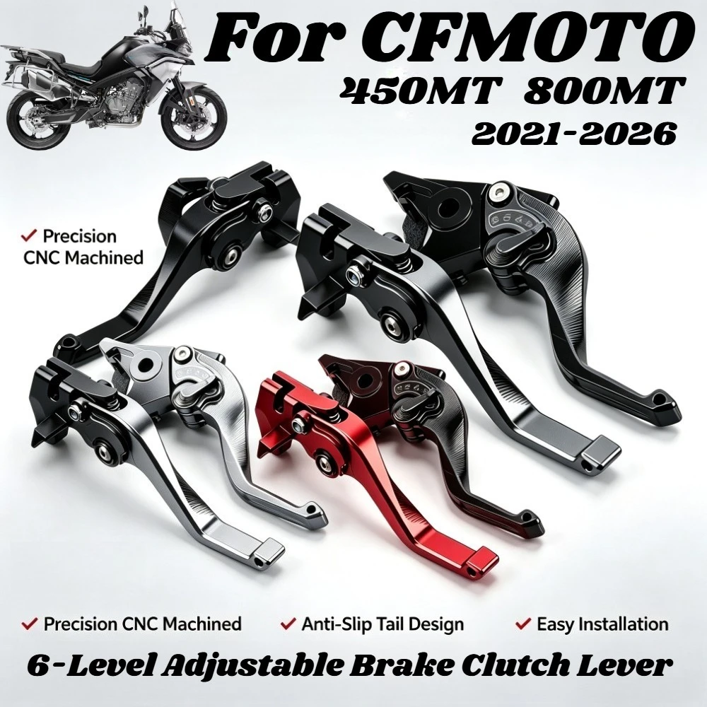 For CFMOTO 450MT 800MT 2021-2026 2022 2023 2024 2025 Short Style Brake Lever 400MT 800MT Motorcycle Short Brake Clutch Handle