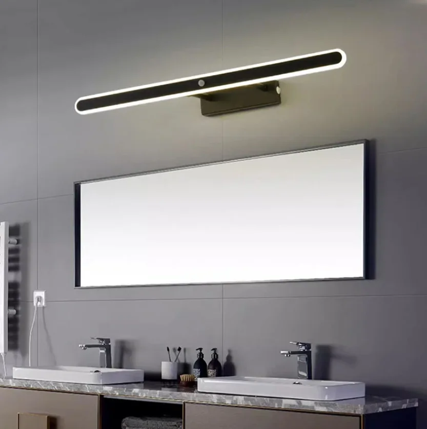 Bathroom Mirror Led Wall Lights Cabinet Makeup Clothing Mirror Front Human Sensor Wall Lamp Indoor Decor Lighting