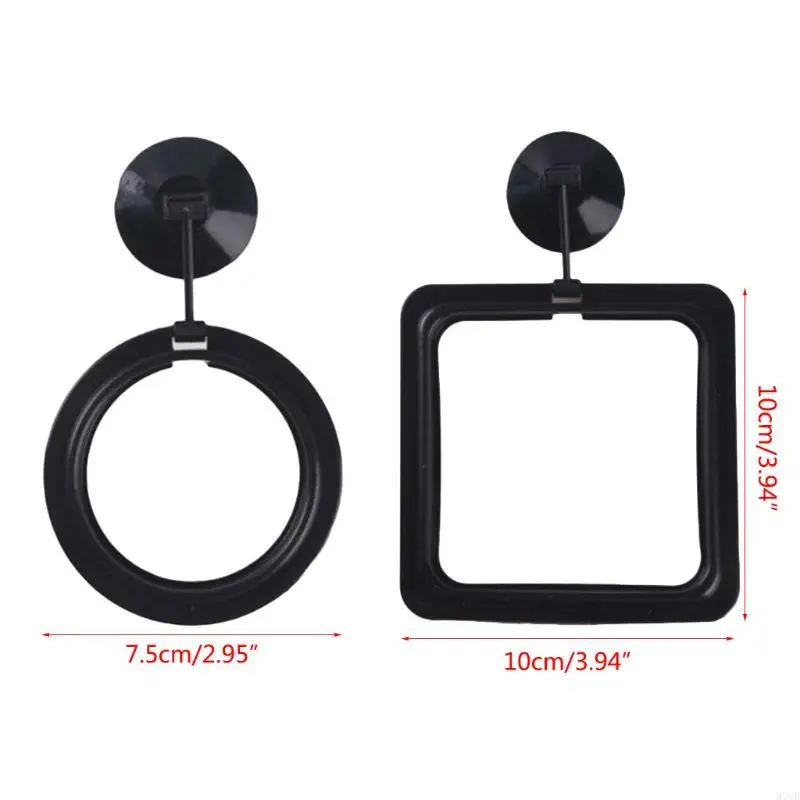 97QD Fish Feeding Ring Aquarium Suspensible Alimentador Pequenos círculos quadrados redondos sucção para peixes para tanques
