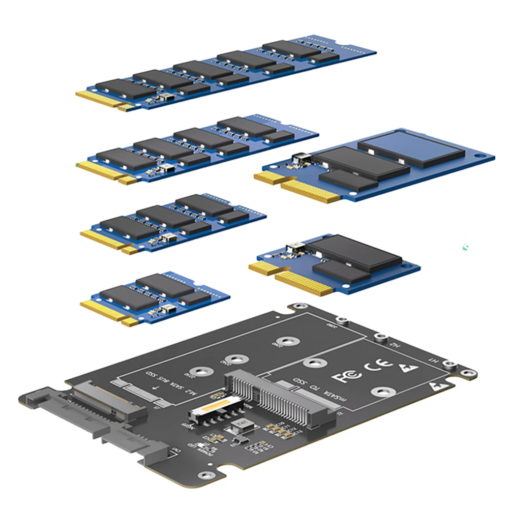 

Разъем адаптера M.2 NGFF B-key и MSATA SSD в SATA 3.0 Корпус адаптера жесткого диска Поддержка 2230 2242 2260 2280 SSD