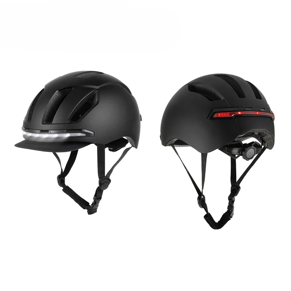 

For Xiaomi/Ninebot E-Scooter Helmet with LED Turn Signal Intelligent Durable Helmet Multiple Light Modes Remote Controller