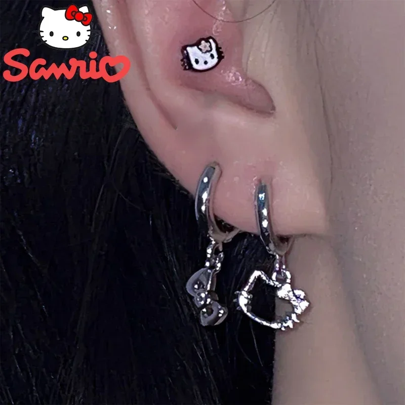 Hello Kitty Sanrio Women Stud Earrings for Women Girls Jewelry Fashion Kawaii Y2k Wedding Party Earrings Jewelry Accessory Gift