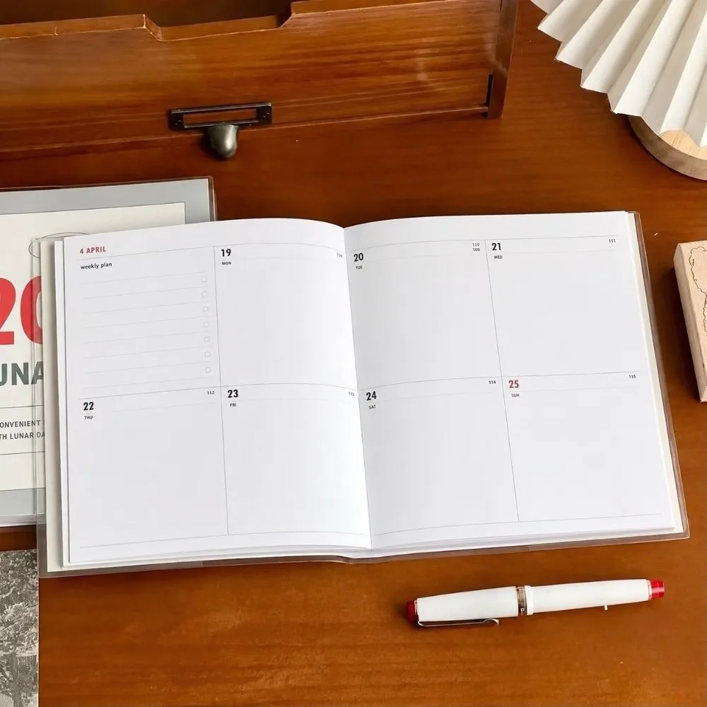 Gifts with Calendar 2027 Notebook Weekly Layout Self Discipline Check-in Weekly Planner Diary Book Daily Planning