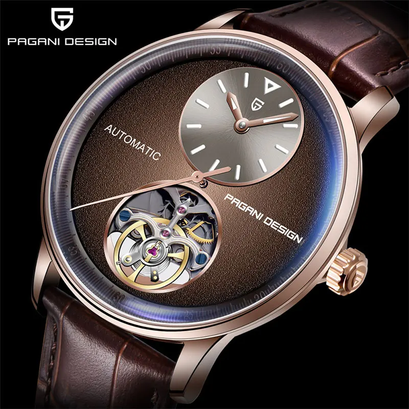 

PAGANI DESIGN 2025 New Mens Mechanical Watch 100M Waterproof Luxury Business Automatic Men Watches 42mm Tourbillon Watch For Men