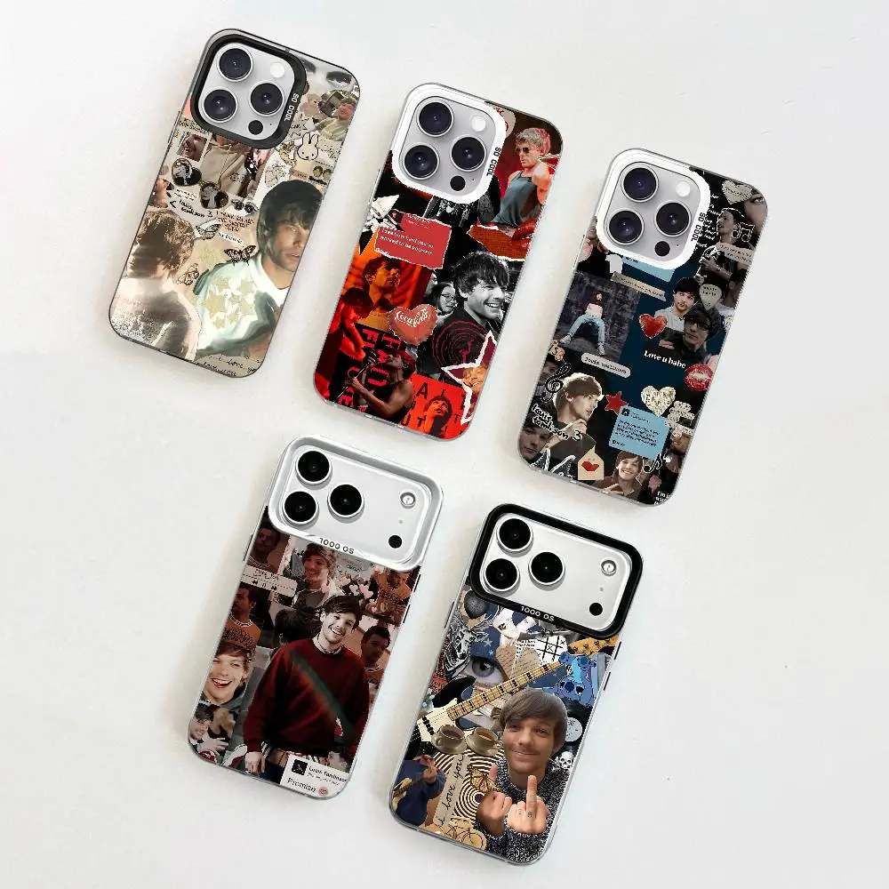 L-Louis T-Tomlinson Singer Handyhülle für iPhone 18 17 16 15 14 13 12 Mini Pro Max Plus, bunte silberne Handyhülle, Schutzhülle