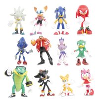 2024 Sonic PVC Character Toy Hedgehog Shadow Tail Figure Model Dolls Children Animal Toy 12pcs/Set