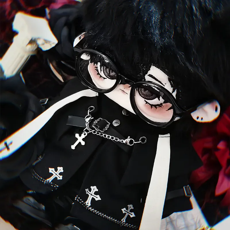 No attributes Father Dark Black Priest Clergyman Demon Devil for 20cm Plush Doll Stuffed Only Clothes Plushie Clothing KN Mar
