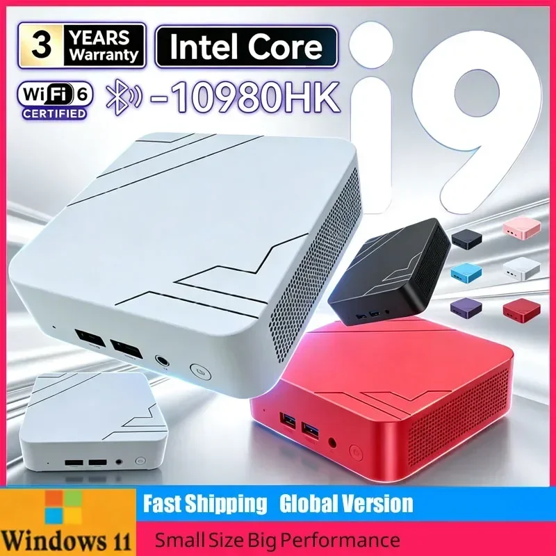 High Performance Mini GamingPC 2026 Intel Core I9-10980HK 32GB RAM 2TB NVMe SSD Ultra Fast Boot 4K UHD Home Office Mini Computer