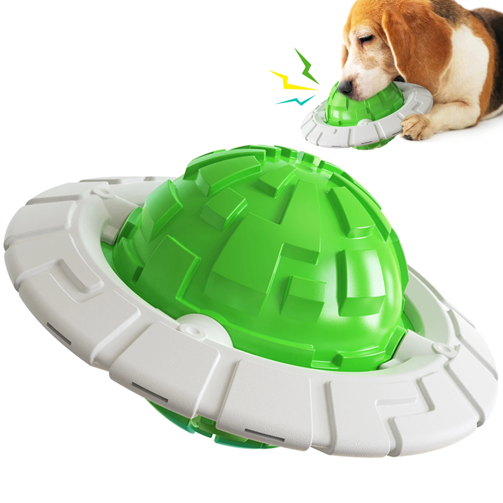 

2025 Sustainable Flying Disc TPU Rubber Flying Saucer Ball Dog Toy for Outdoor Training and Play Interaction with Pets