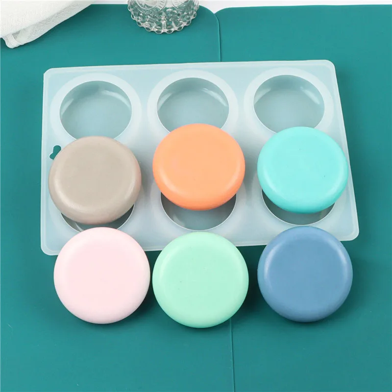Round Silicone Mold For Soap Making Supplies Dome Bath Bombs Handmade Shower Steamer Basic Plain Lotion Bars Accessories Tools