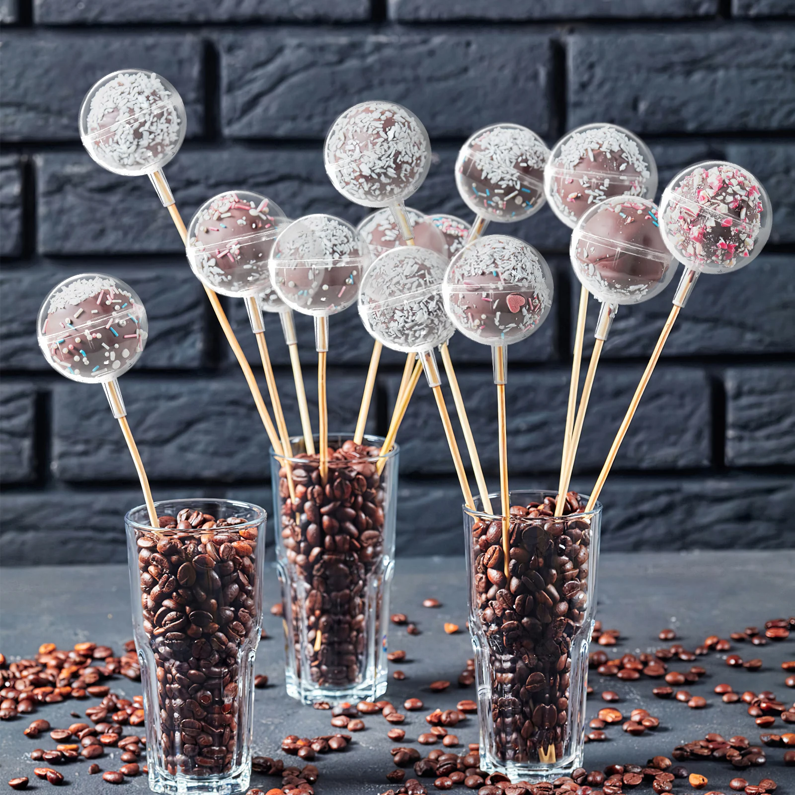 

25 Pcs Chocolate Flower Holder Cups Candy Bouquet Wrapper Truffle Cases Valentine Atmosphere Practical Transparent Design