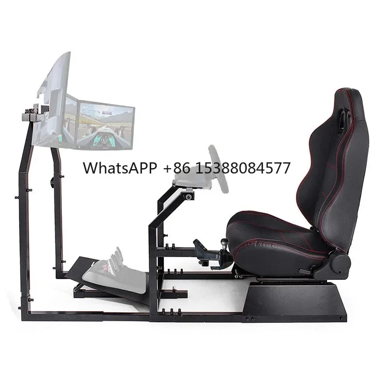 High Quality Steering Wheel Chair Bracket Driving Pedals Set Car Monit or Stand Gaming Racing Simulator