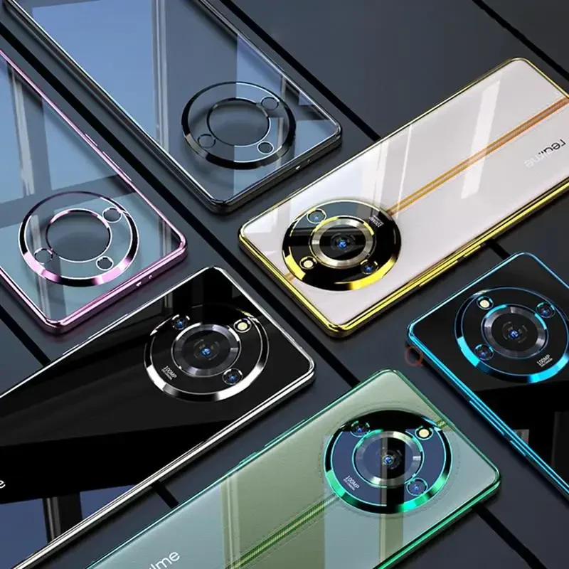 

Luxury Plating Clear Case For Oppo Realme 11 Pro Plus 5g Soft Silicone Transparent Bumper Back Cover Realme11 11pro Realme11pro