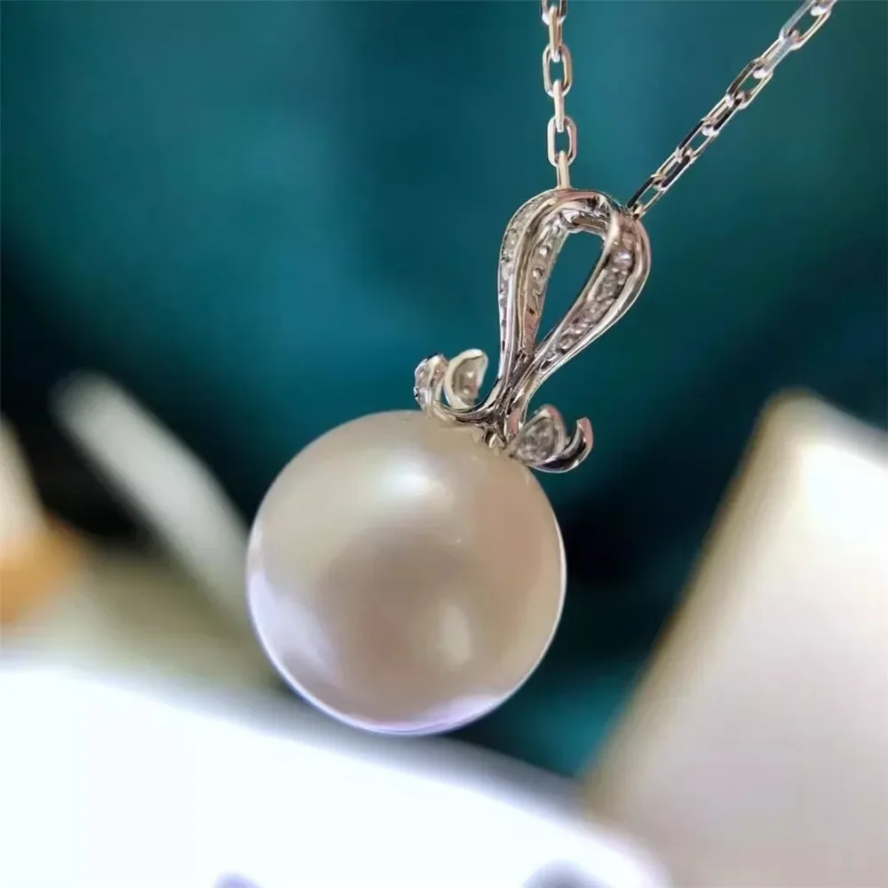 

DIY Pearl Accessories G18 K Gold Pendant Empty Holder Fashion Pearl Necklace Pendant Holder Women's 9-12mm Round Beads G165