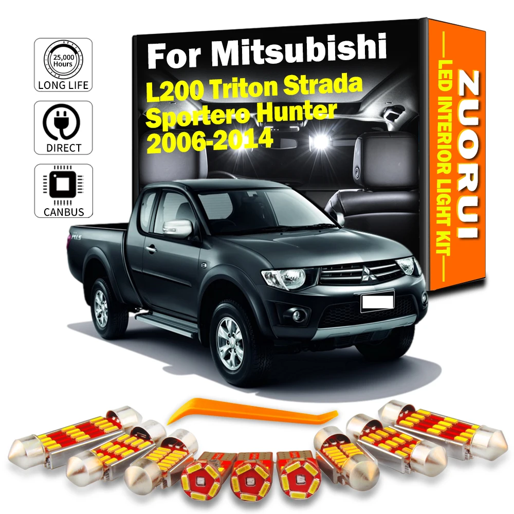 LED iç aydınlatma kiti Mitsubishi L200 Triton Strada Sportero Hunter 2006 2007 2008 2009 2010 2011 2012 2013 2014 araba lambaları