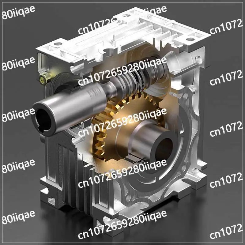 Motor Worm Gear Reducer NMRV030 High Torque Gearbox Reducer Input 11mm Output 14mm Gear Ratio 5:1/7.5:1/10:1/80:1