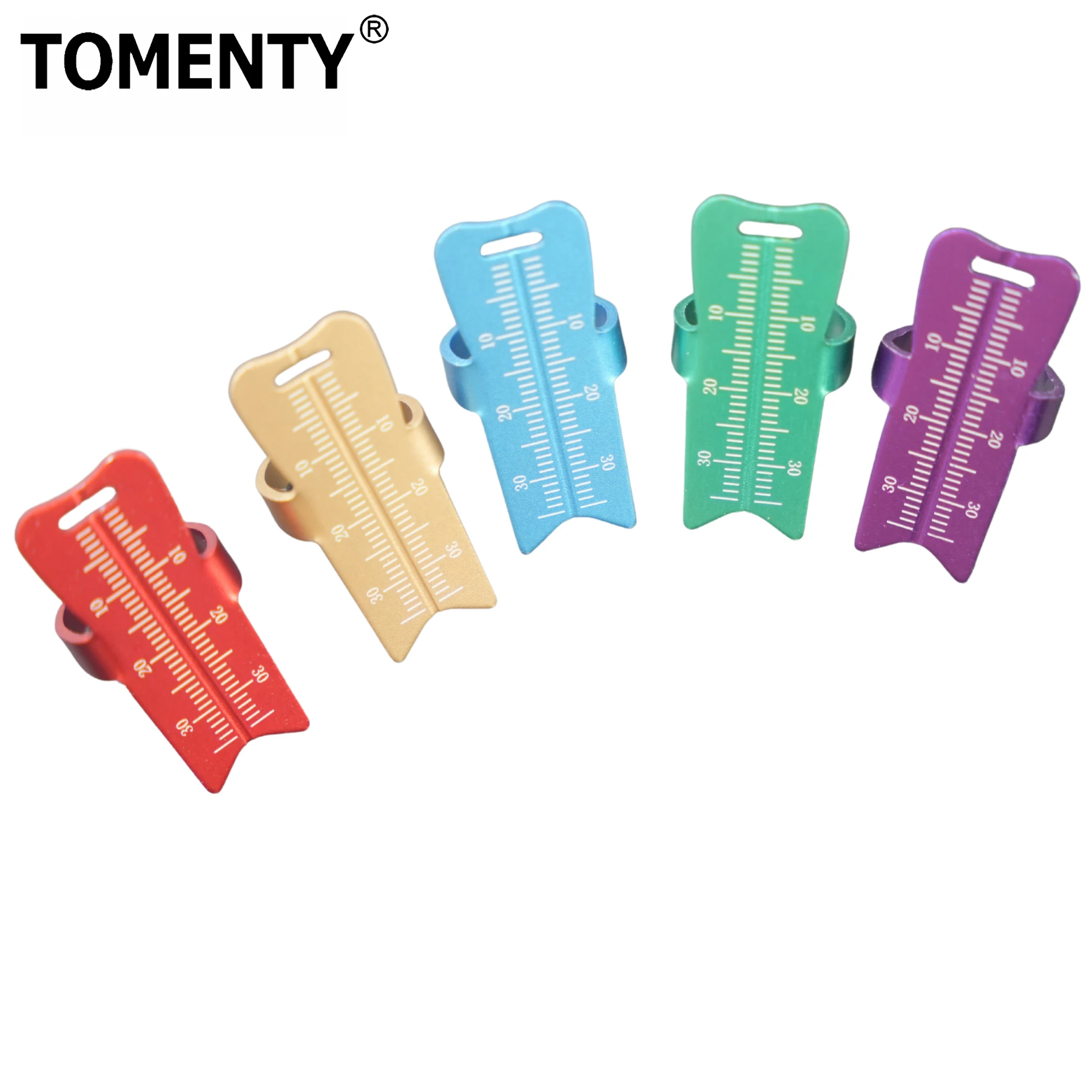 

1/5Pcs Dental Rulers Aluminium Dentist Endo Finger Ruler Measure Scale Endodontic Dental Instruments Measuring Endo Ruler