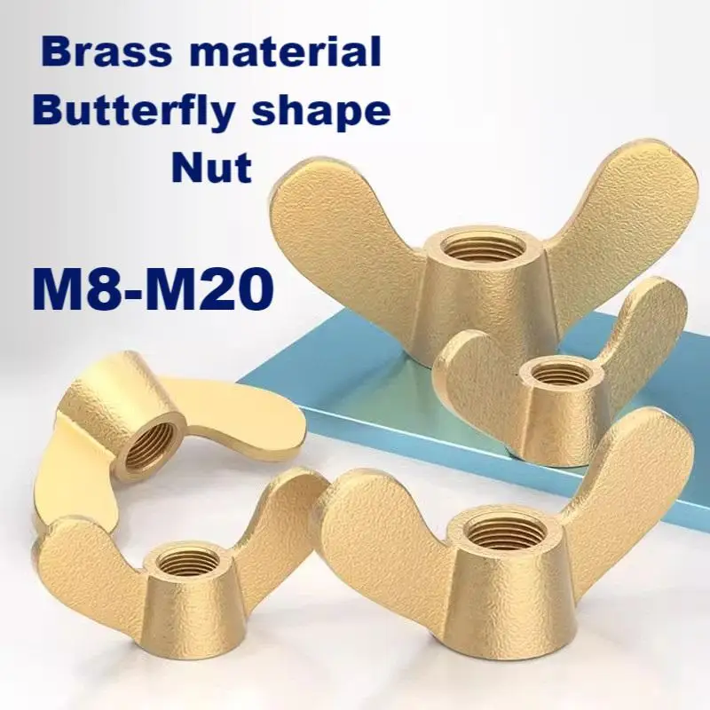Brass material Butterfly shape Nuts,M3 M4 M5 M6 M8 M10 M12 M14 M16 M18 M20