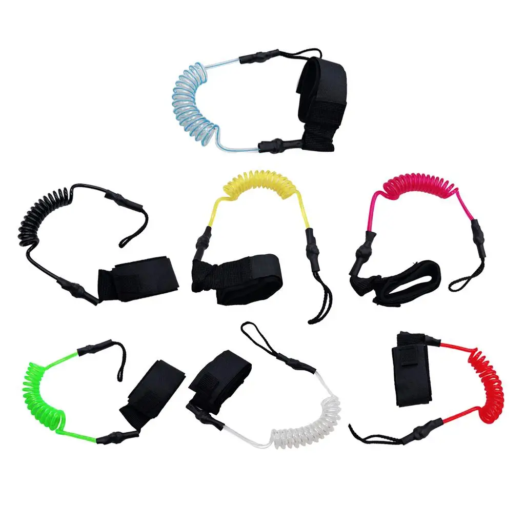 Surfboard Swivel Stretch Rope TPU Elastic Safety Leash Paddle Board Accessories Marine Equipment for Stand Up Paddle Board