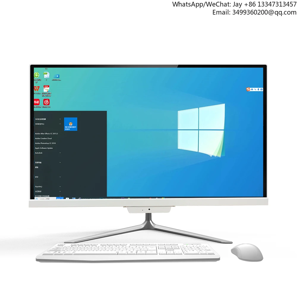 

Aio Desktop Pc Computers 23.6" Core I3 6100 Ddr4 8gb Ram 256gb Ssd All In One Computer With Ups Battery