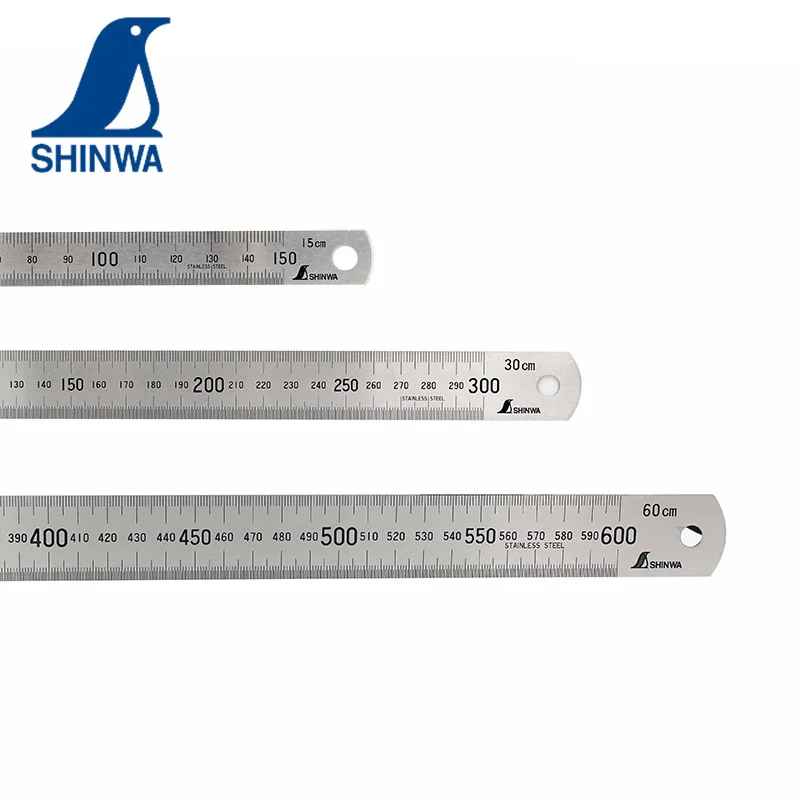 

SHINWA Steel Ruler Stainless Steel Ruler Thickened Scale Steel Plate 15 30 60 100cm 21673