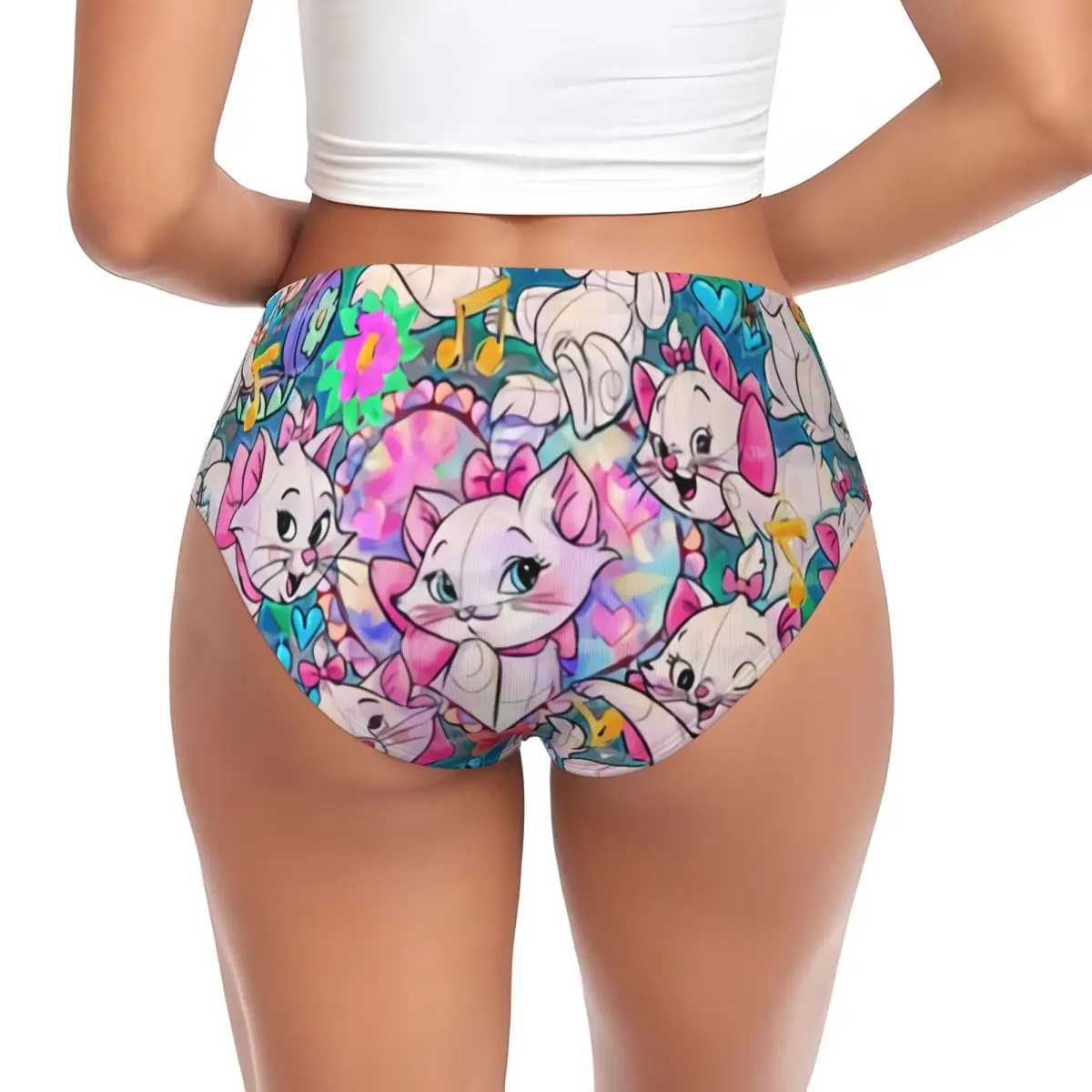 Custom Women's Manga Anime Panties Comfort Marie Cat Briefs Underwear