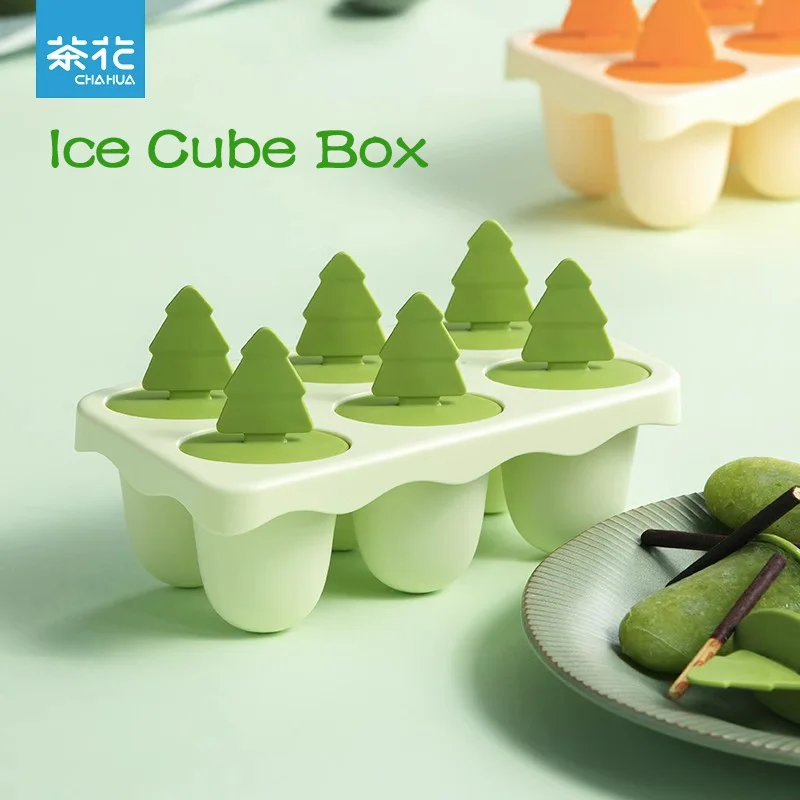 

CHAHUA Ice Cream Mould Ice Cube Box Food Grade PP Household Ice Cream Ice Sucker Ice Tray Homemade Mold Frozen