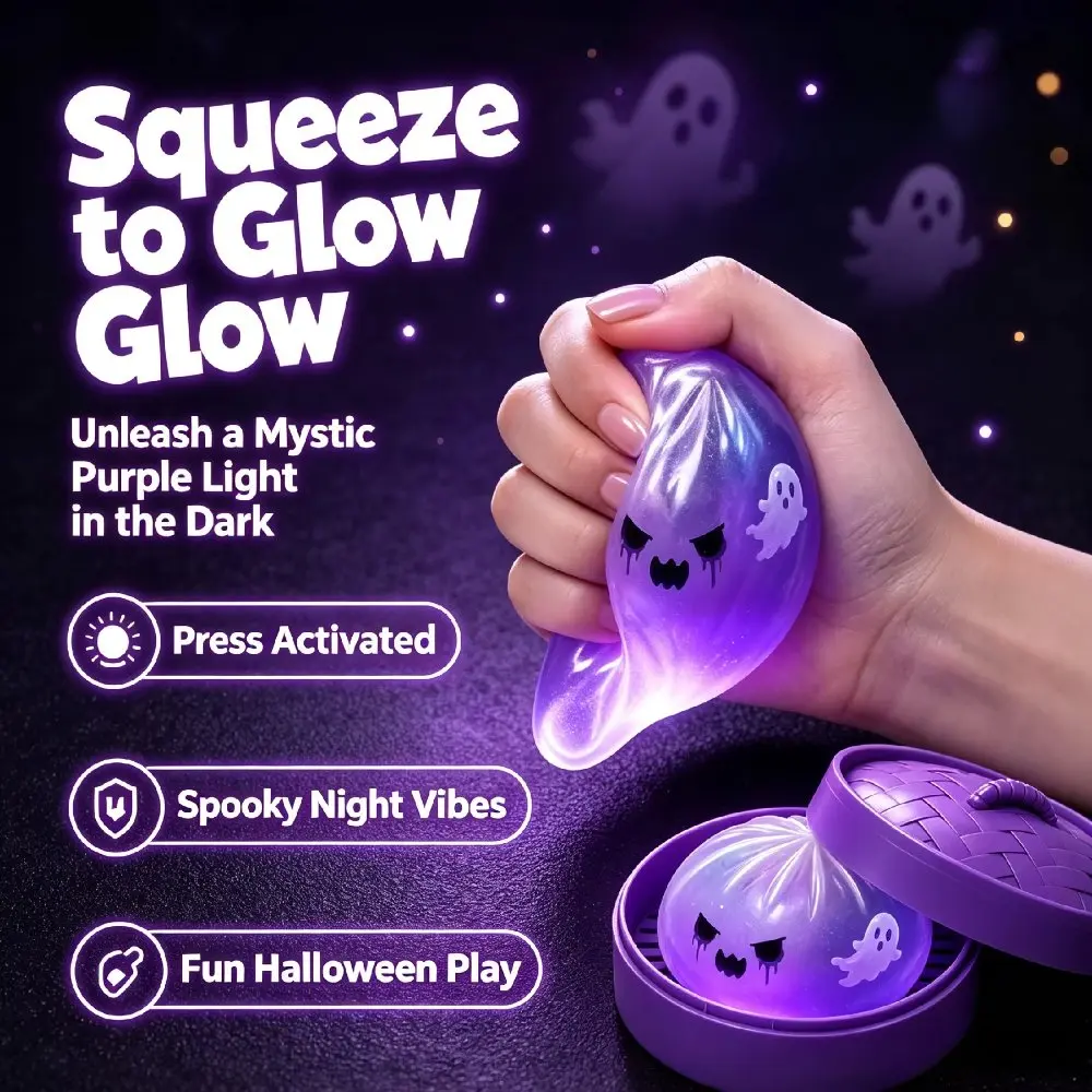 Halloween Ghosts Relieve Stress Money Sparkling Shark Dumplings Soft Relaxation Slow Elastic Steamed Buns Festival Birthday Gift