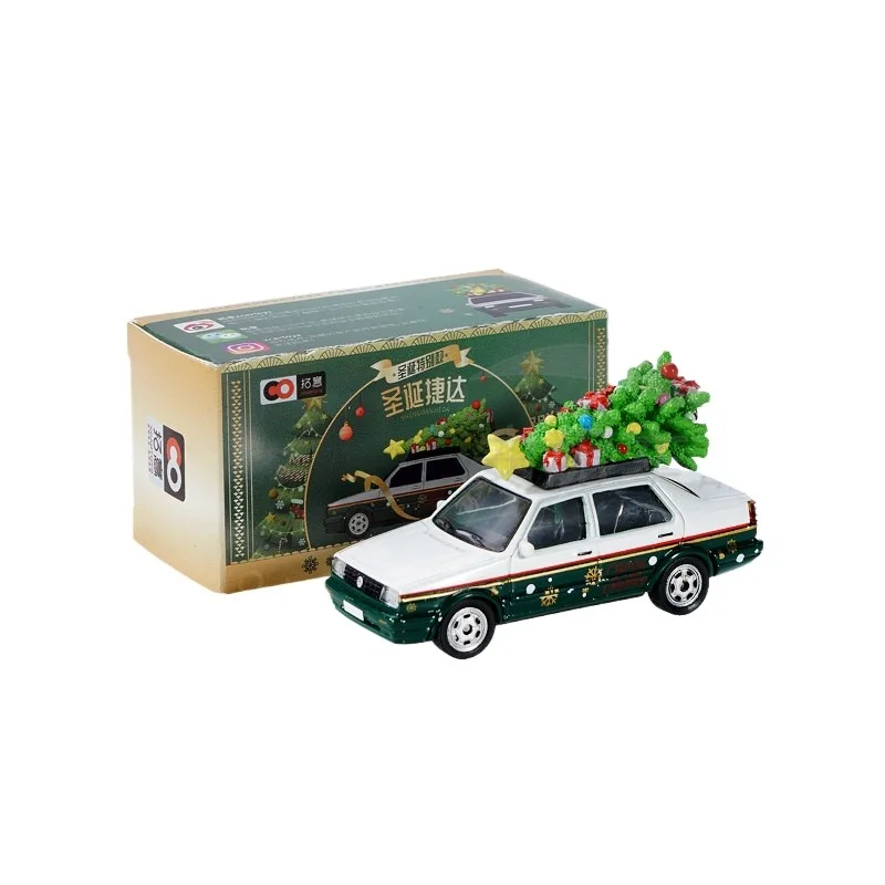 XCARTOYS 1/64 مقياس سبيكة سيارة نموذج عيد الميلاد طبعة ولينغ هونغ قوانغ جيتا سيارة لعبة مجسمة حلية هدية الكريسماس للأطفال