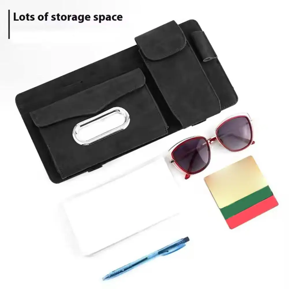 

Universal Car Sun Visor Glasses Clip Multi-functional Interior Storage Car Storage Pouch Accessories Pen Car Holder Case Po T2A5
