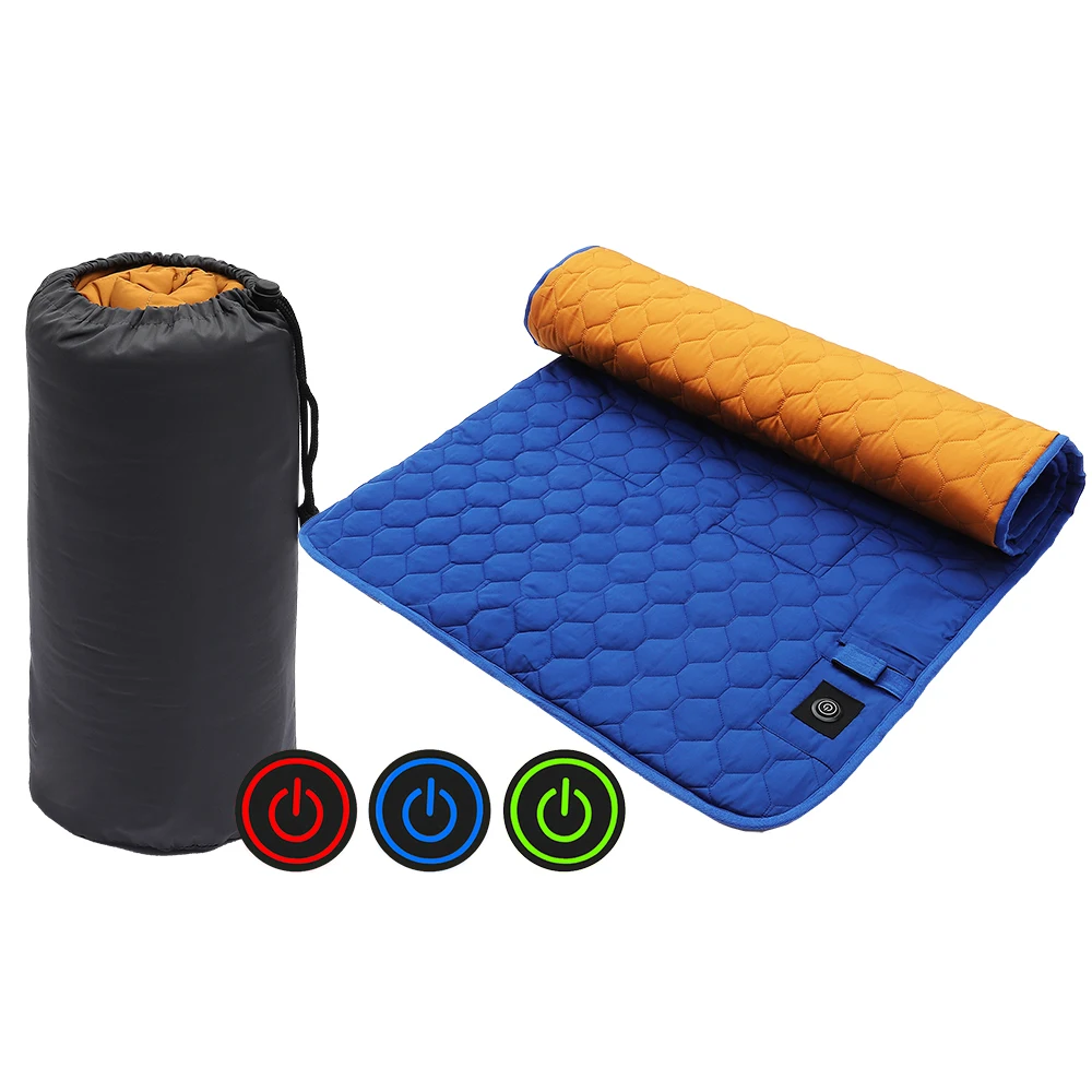 

Winter Heating Mat USB Heating Sleeping Mat Camping Warming Mattress Temperature Warm Tent Sleeping Mat Foldable Sleeping Pad