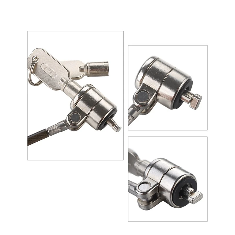 1 Set Notebook Laptop Computer Lock Laptop antifurto Lock chiave universale Internet Cafe Lock