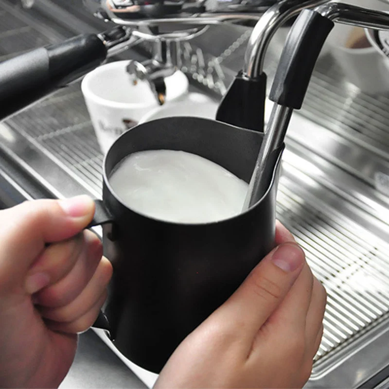 Non-stick Stainless Steel Milk Frothing Pitcher Espresso Coffee Barista Craft Latte Art Pitcher Temperature Measured Milk Jug