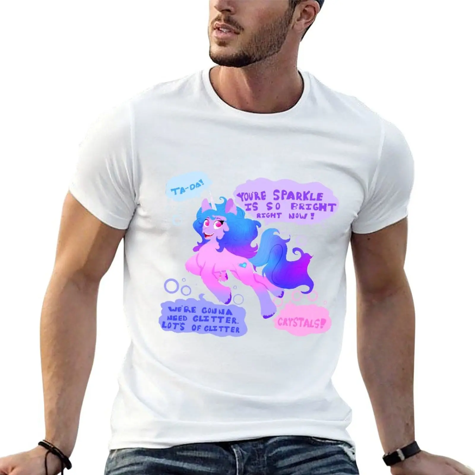 Izzy Moonbow T-Shirt t shirts for man graphic funny man t shirt cotton high quality mens graphic t shirts T-shirt