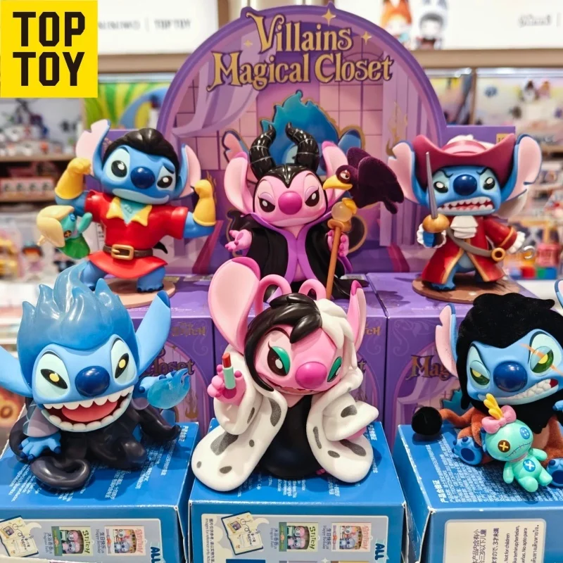 Neue Top-Spielzeug-Stitch-Schurken „Magical Closet“-Serie Blind Box Mystery Box Sammlung PVC Cartoon-Spielzeug Niedliche Anime-Figur Desktop-Spielzeug